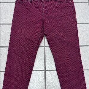 LAUREN RALPH LAUREN RED AND DARK NAVY BLUE JEANS. SIZE 16